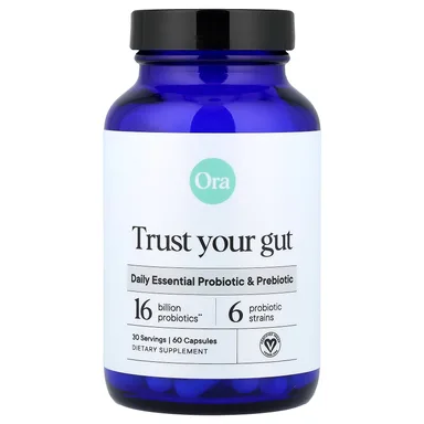 Фото товара: Пребиотик Ora Trust Your Gut Daily Essential Probiotic &, 60 капсул