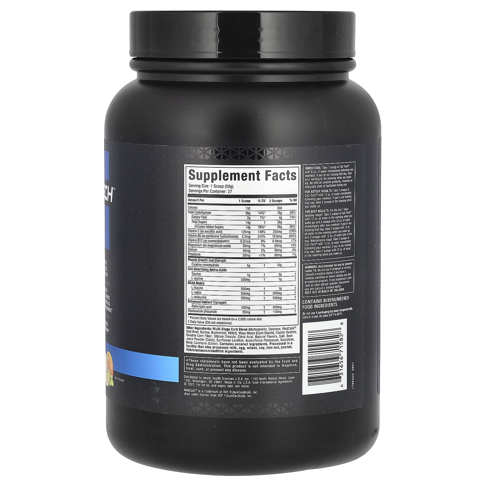 Креатин MuscleTech Cell-Tech™ Tropical Citrus Punch, 1.36 кг — фото 2
