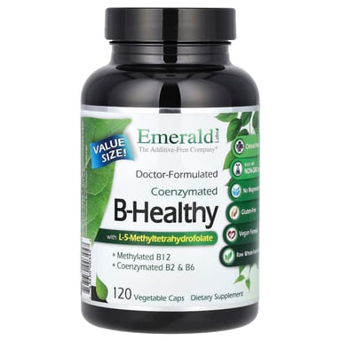 Метилфолат (5-MTHF) Emerald Laboratories Coenzymated B-Healthy with L-, оттенок 120 Vegetable Caps
