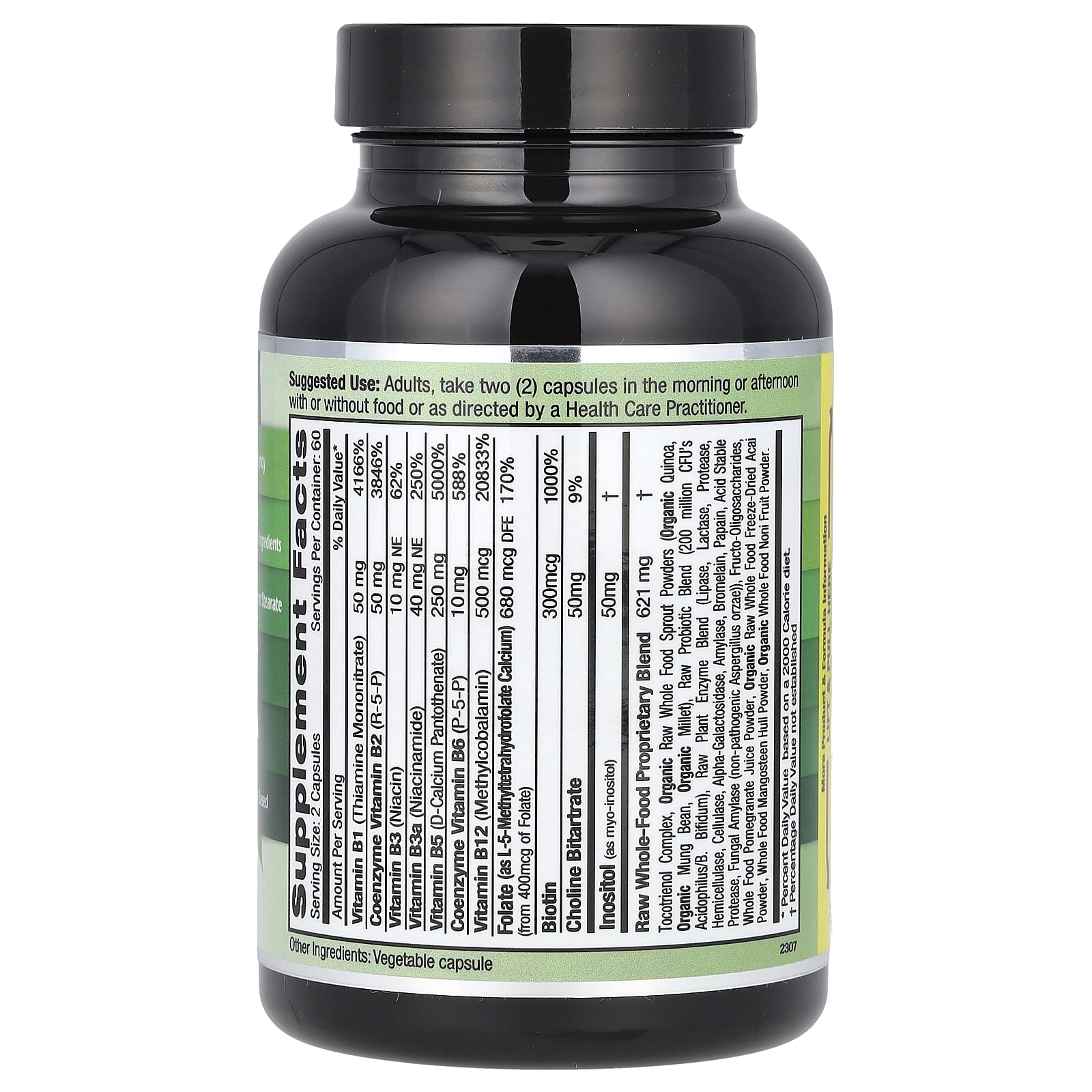 Метилфолат (5-MTHF) Emerald Laboratories Coenzymated B-Healthy with L-, оттенок 120 Vegetable Caps — фото 2