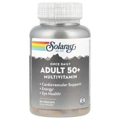 Мультивитамины Solaray Once Daily Adult 50+, 90 растительных капсул
