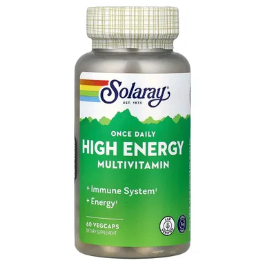 Фото товара: Мультивитамины Solaray Once Daily High Energy Iron Free, 60 растительных капсул