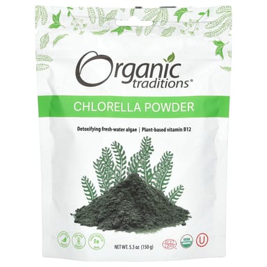 Хлорелла Organic Traditions Powder, 150 г, порошок