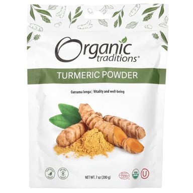 Куркума Organic Traditions Powder, 200 г, порошок