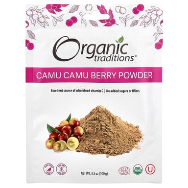 Порошок Organic Traditions, вкус Camu Camu Berry Powder, 100 г