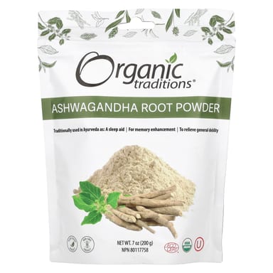 Ашваганда Organic Traditions Root Powder, 200 г, порошок