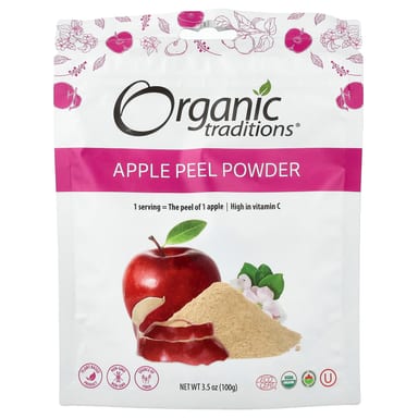 Порошок Organic Traditions, вкус Apple Peel Powder, 100 г