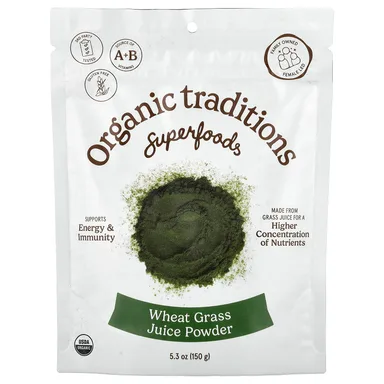 Фото товара: Порошок пшеничной травы Organic Traditions Superfoods Juice Powder, 150 г