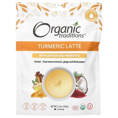 Пробиотик Organic Traditions Turmeric Latte with Saffron and, 150 г