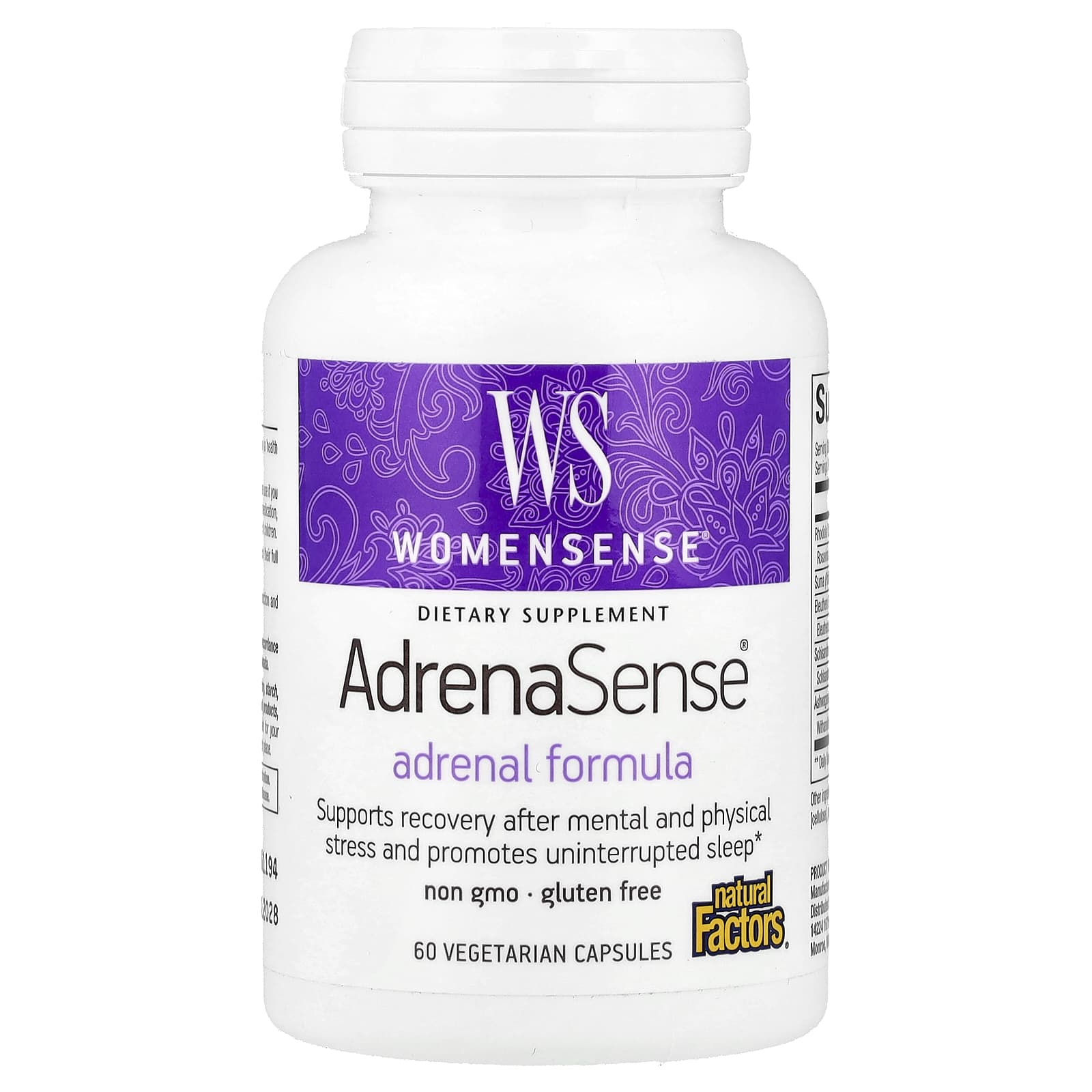 Комплекс Natural Factors Womensense® AdrenaSense® Adrenal, 60 растительных капсул