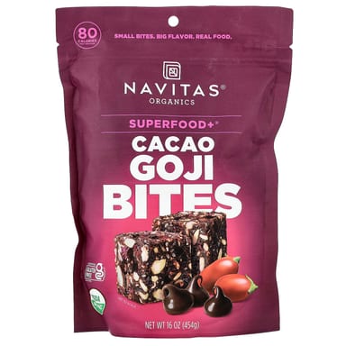 Суперфуд Navitas Organics, Cacao Goji Bites, 454 г