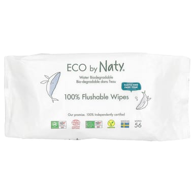 Салфетки Naty 100% Flushable 56