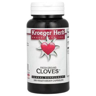 Фото товара: Гвоздика (специя) Kroeger Herb Co Fresh, 450 мг, 100 растительных капсул