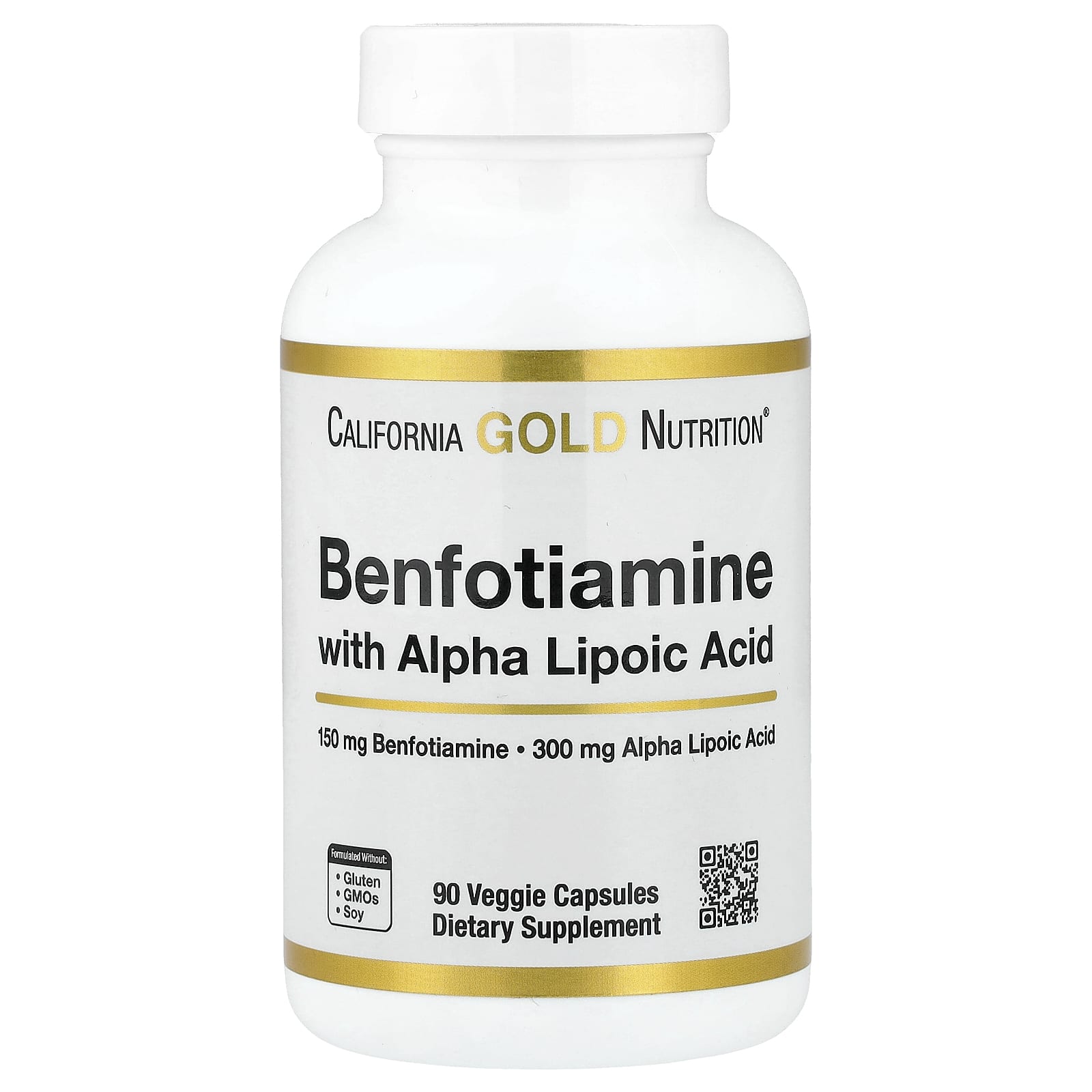 Альфа-липоевая кислота California Gold Nutrition Benfotiamine, 90 растительных капсул — фото 5