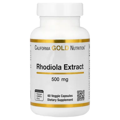 Фото товара: Родиола California Gold Nutrition Extract, 500 мг, 60 растительных капсул