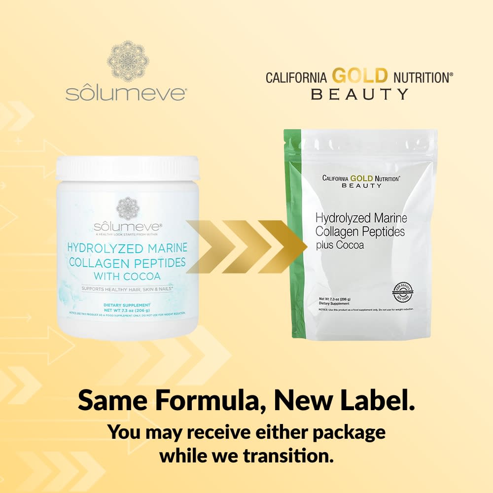 Коллаген California Gold Nutrition Hydrolyzed Marine Peptides with Cocoa, 206 г — фото 5
