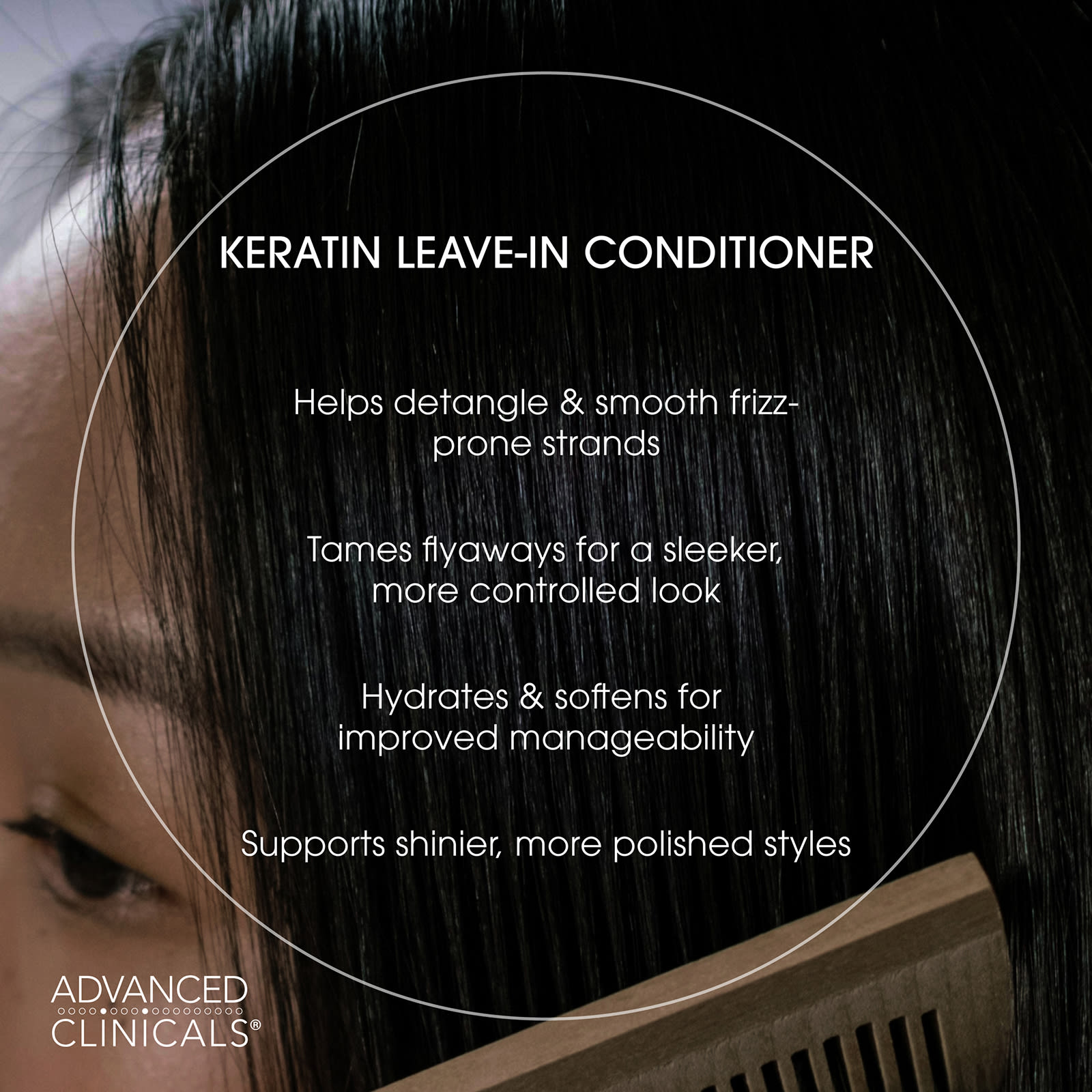 Несмываемый кондиционер Advanced Clinicals Keratin Smooth & Shine, 237 мл — фото 7