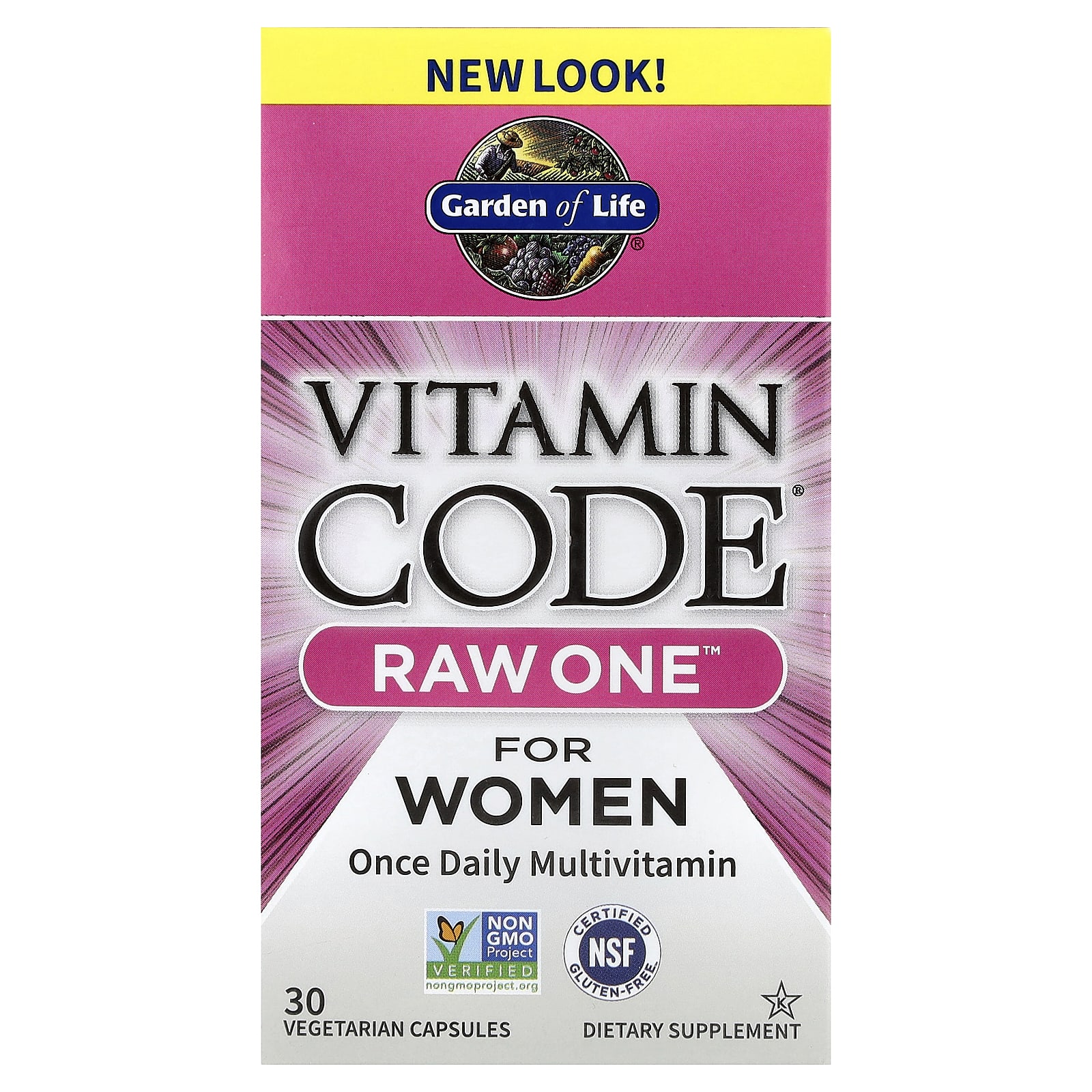 Женские мультивитамины RAW One Garden of Life Vitamin Code® Raw One™ For Women, 30 растительных капсул — фото 2