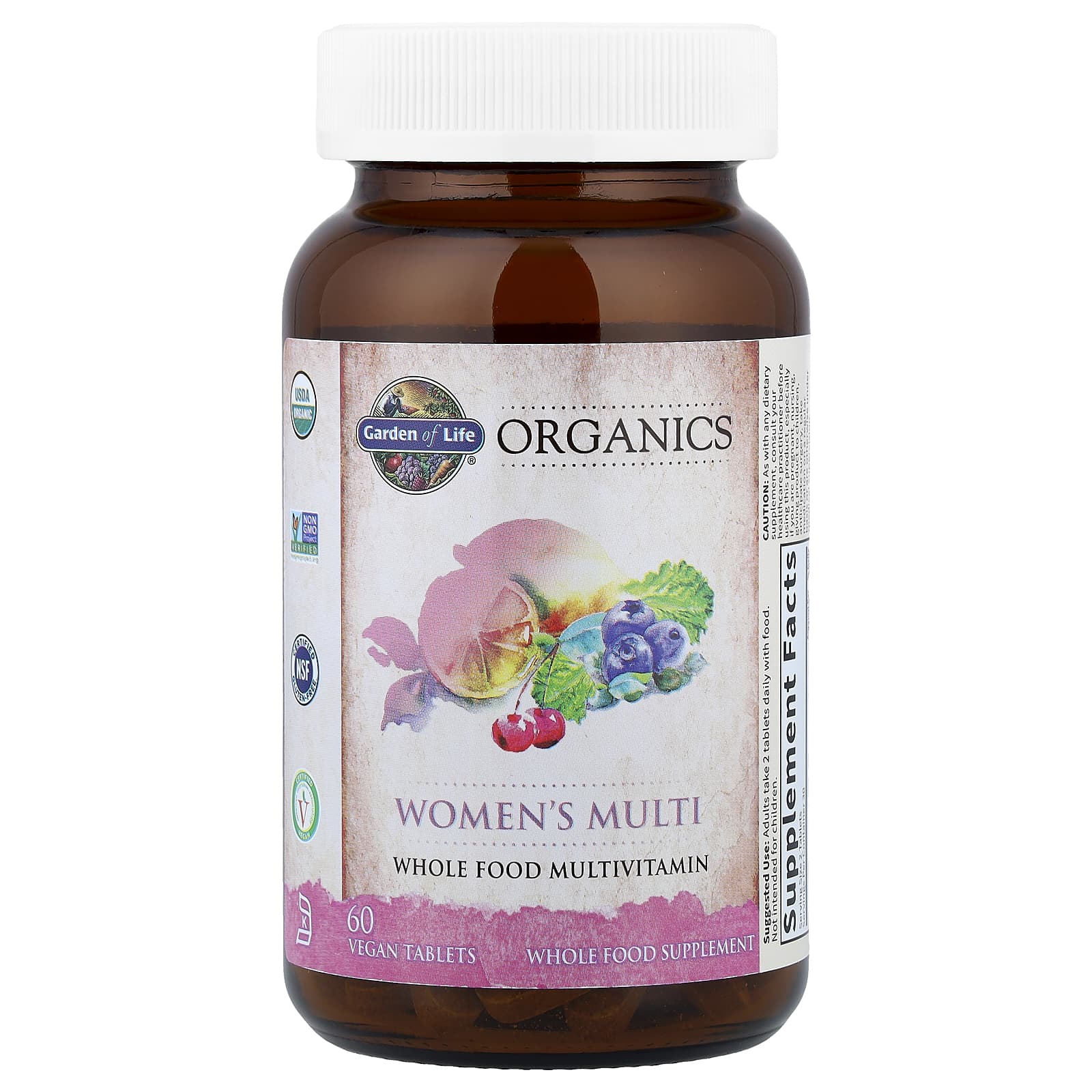Женские мультивитамины Garden of Life Organics 60 Vegan Tablets, таблетки