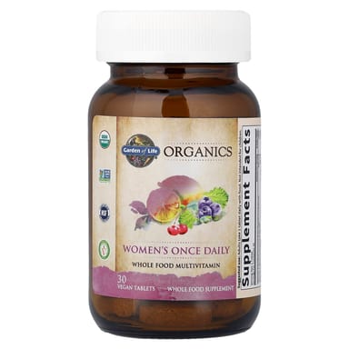 Мультивитамины Garden of Life Organics Women's Once Daily Whole Food 30 Vegan Tablets, таблетки