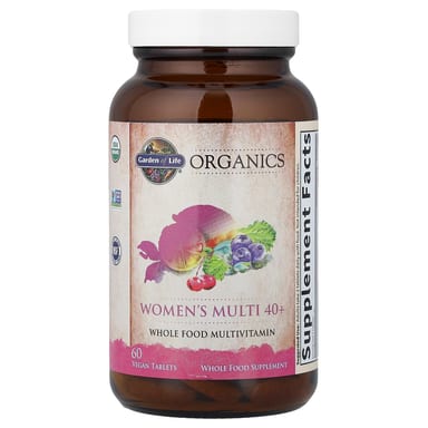 Женские мультивитамины Garden of Life Organics 40+ 60 Vegan Tablets, таблетки