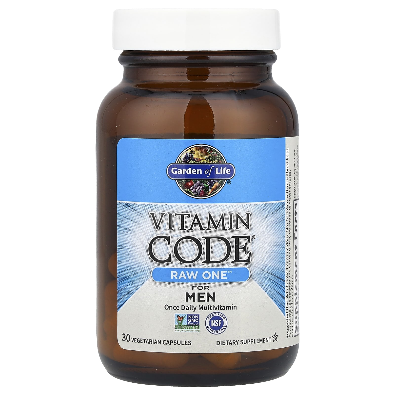 Мультивитамины Garden of Life Vitamin Code® RAW One™ Once Daily For Men, 30 растительных капсул