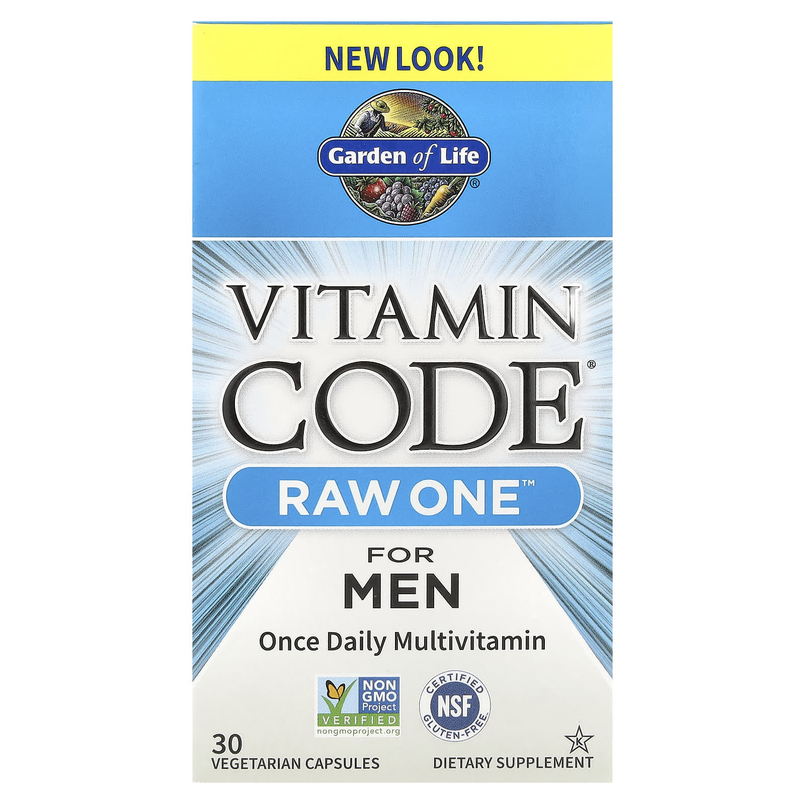 Мультивитамины Garden of Life Vitamin Code® RAW One™ Once Daily For Men, 30 растительных капсул — фото 2