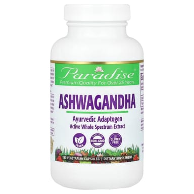 Ашваганда Paradise Herbs, 250 мг, 180 растительных капсул