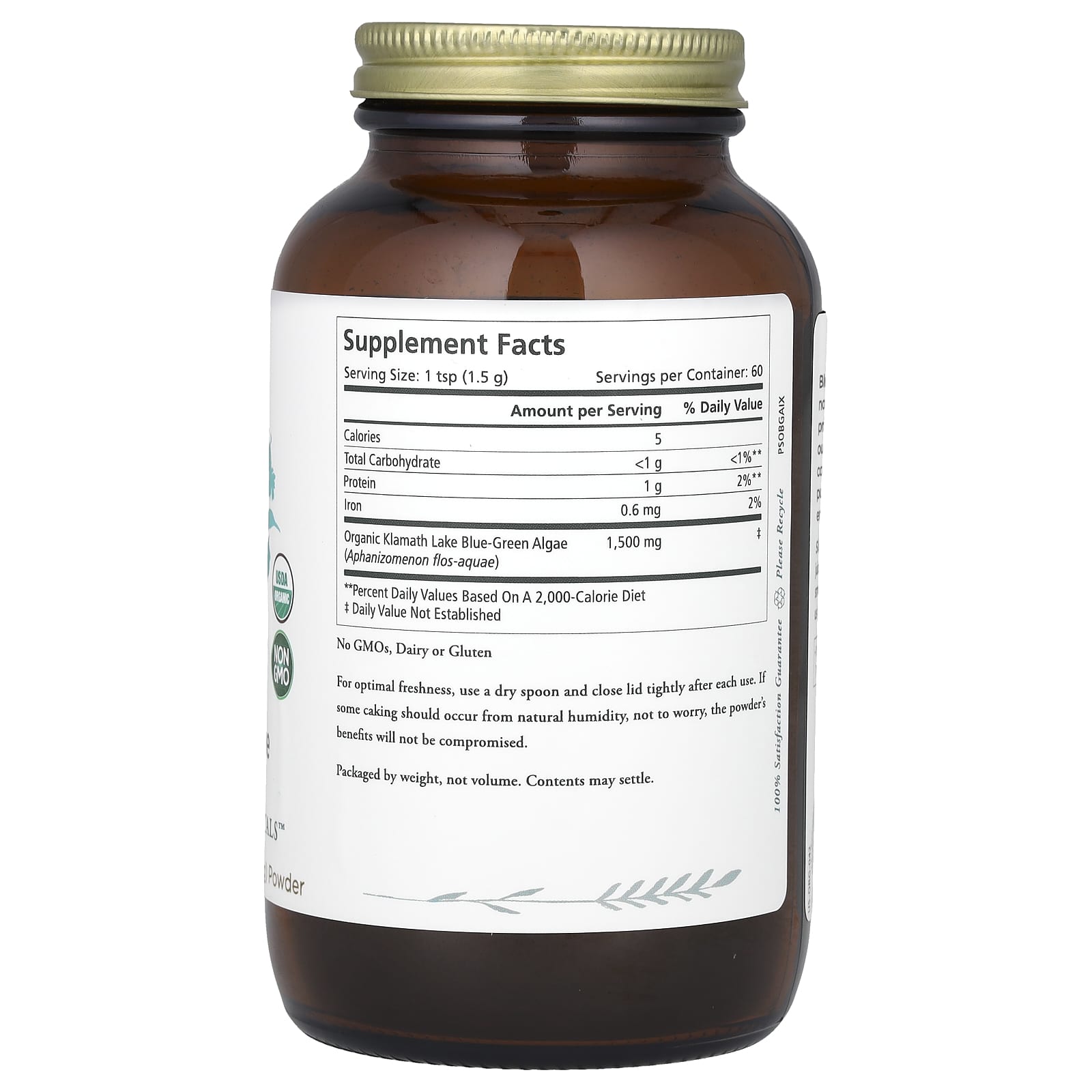 Порошок Pure Synergy Blue-Green Algae, 90 г — фото 2
