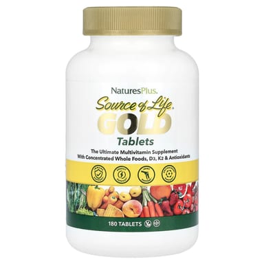Мультивитамины NaturesPlus Source of Life® Gold The Ultimate Supplement, 180 таблеток