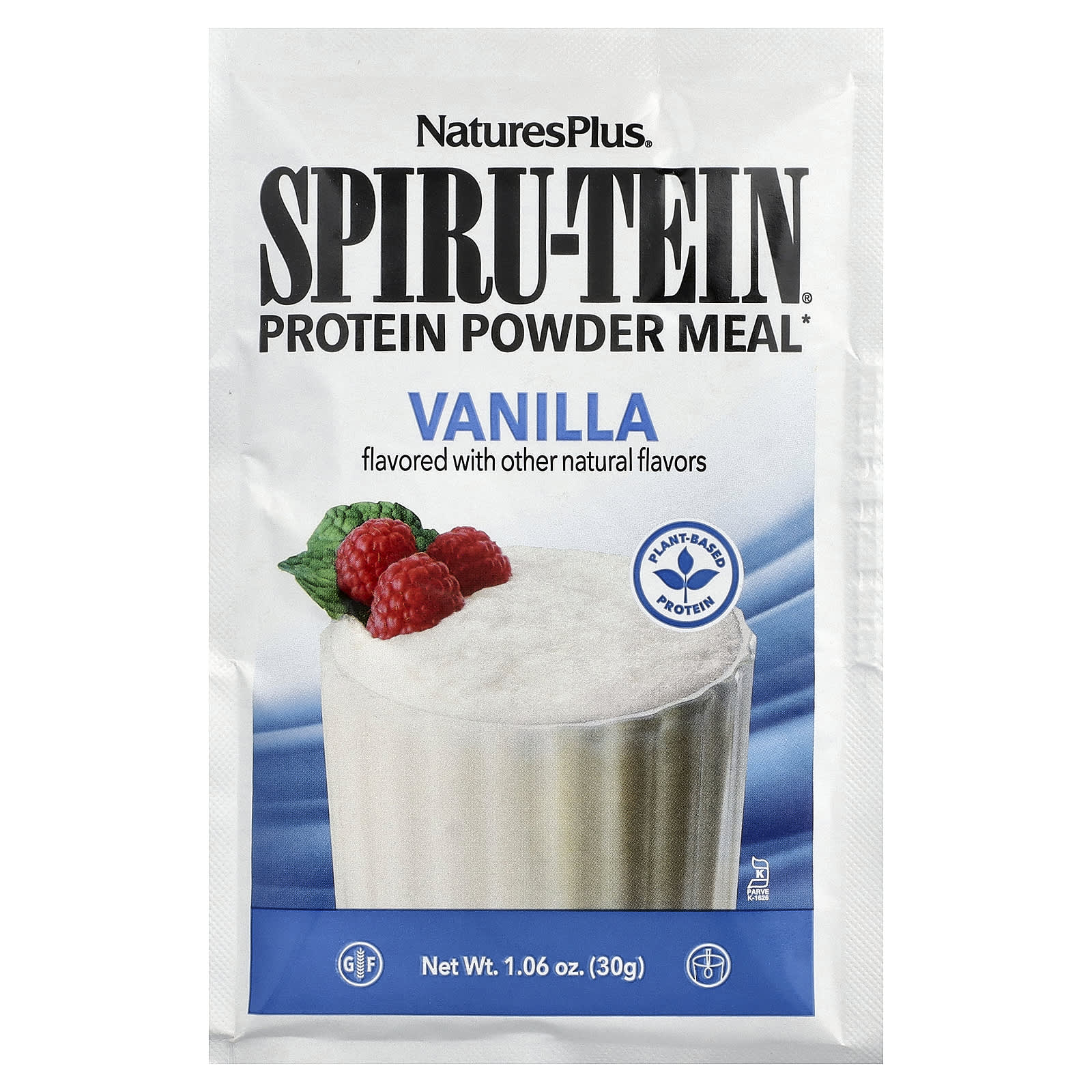Протеиновый порошок NaturesPlus Spiru-Tein® Meal 8 Packets, вкус Vanilla, 30 г, саше