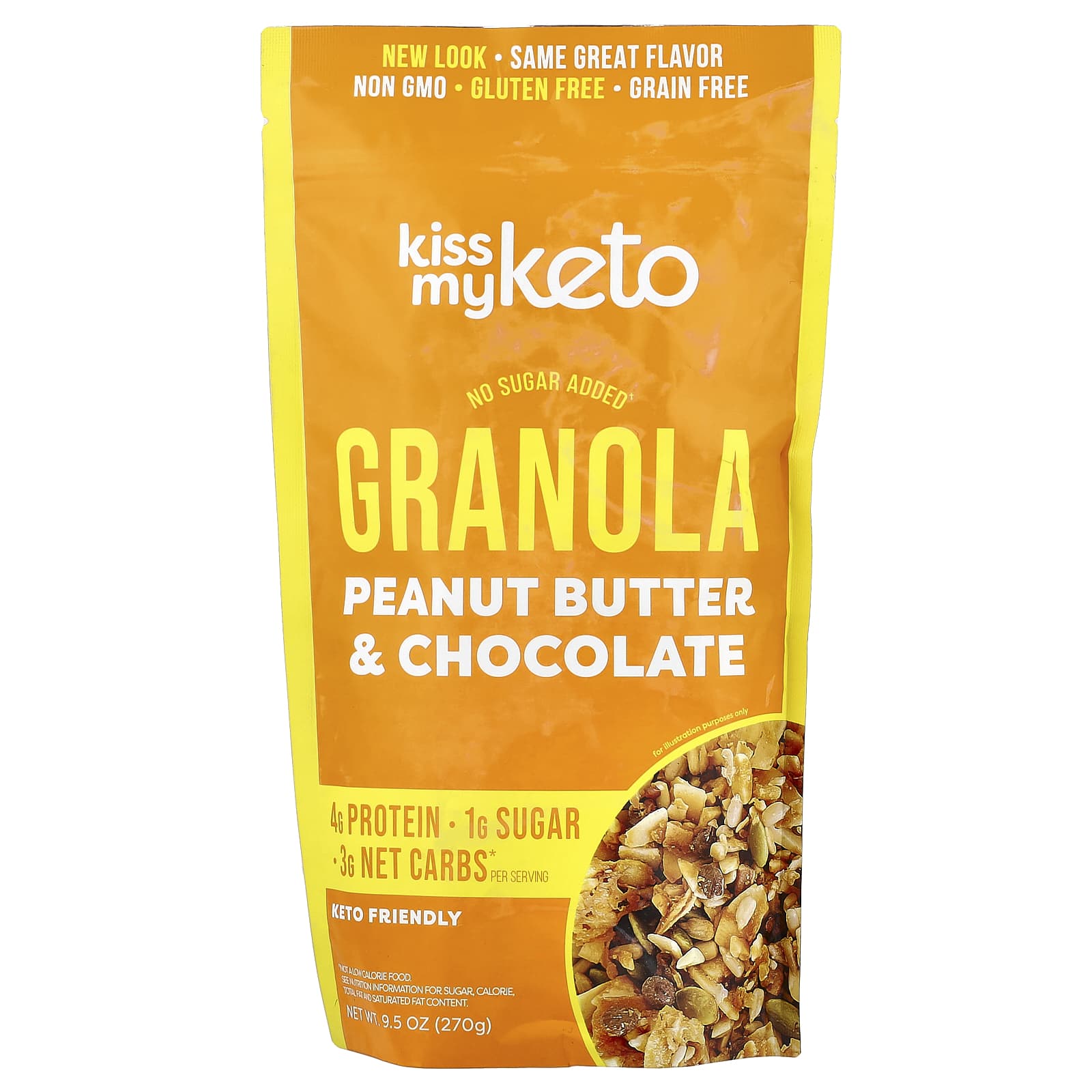 Арахисовая паста Kiss My Keto Granola, вкус Peanut Butter & Chocolate, 270 г