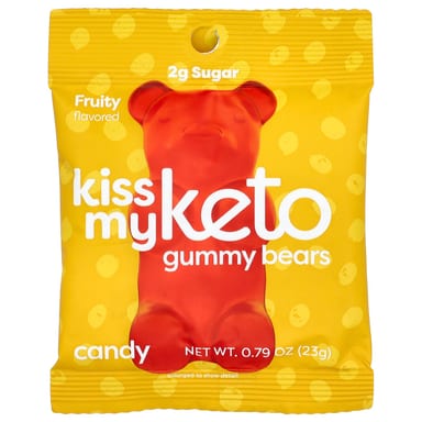 Жевательные мишки Kiss My Keto, фруктовые, 12 пакетов по 23 г