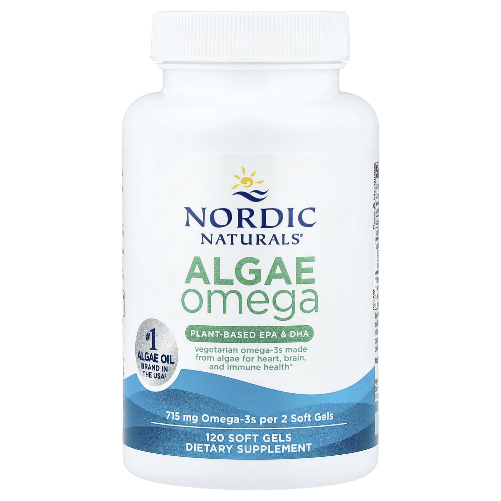 Омега-3 из водорослей Nordic Naturals, 120 мягких капсул (357.5 мг на капсулу) — фото 3