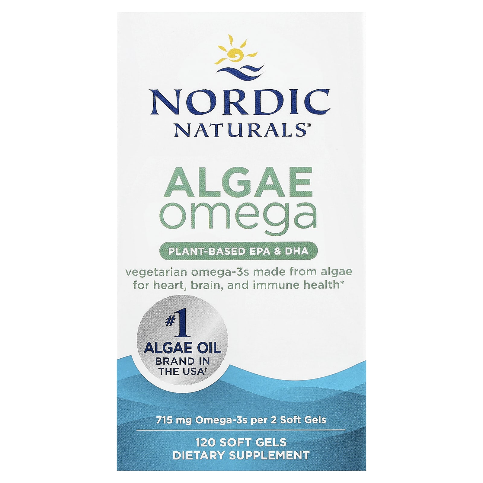 Омега-3 из водорослей Nordic Naturals, 120 мягких капсул (357.5 мг на капсулу) — фото 4