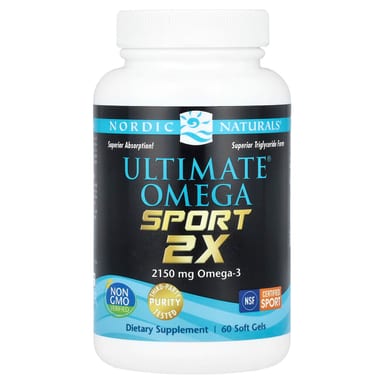 Омега-3 Ultimate Omega Nordic Naturals Sport 2x, 1075 мг, 60 мягких капсул