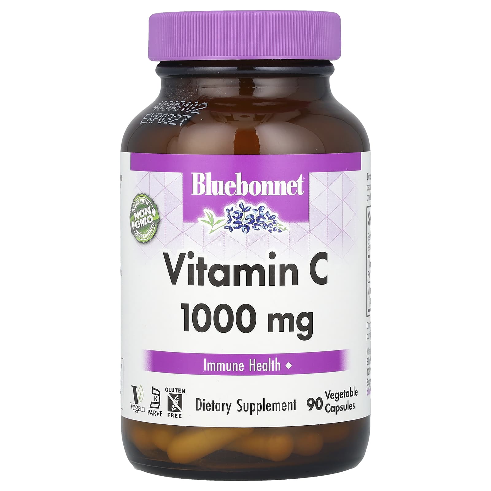 Витамин C Bluebonnet Nutrition, 1000 мг, 90 растительных капсул