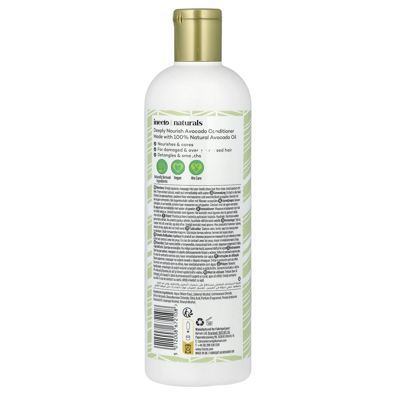 Кондиционер Inecto Deeply Nourish Avocado Damaged Hair, 500 мл — фото 2