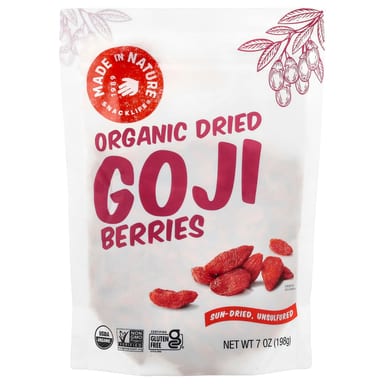 Ягоды годжи Made in Nature Organic Dried Sun-Dried, оттенок Unsulfured, 198 г