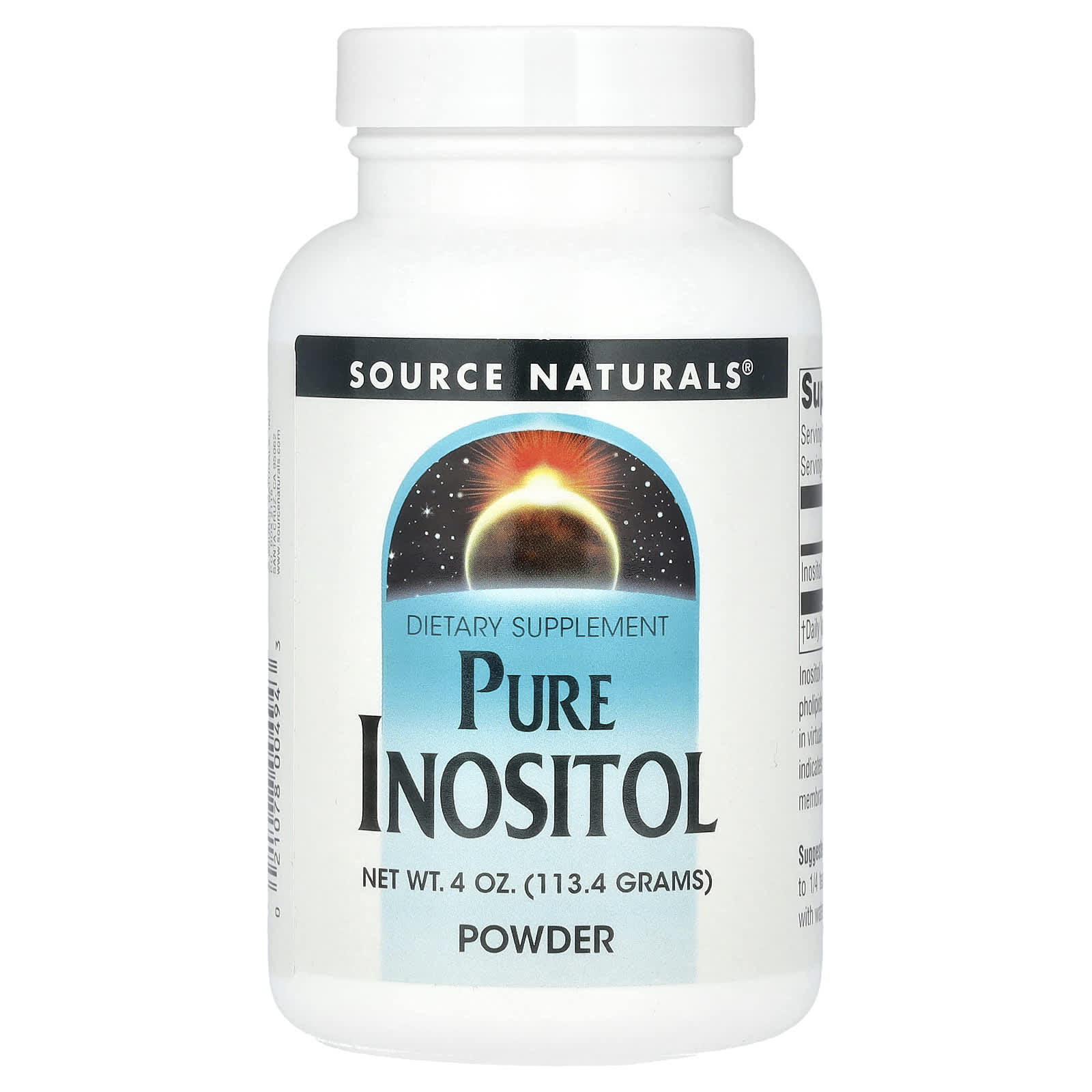 Инозитол Source Naturals Pure Powder, 113.4 г, порошок
