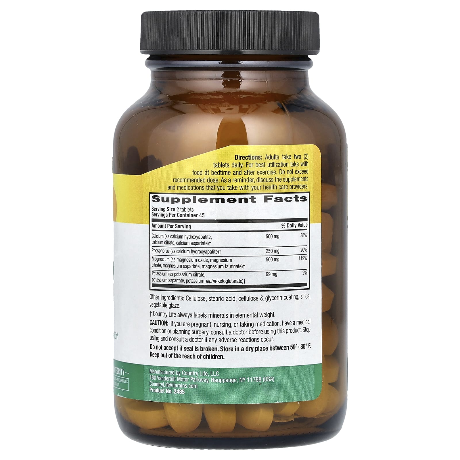 Магний Country Life Target-Mins® Calcium Potassium 90 Tablet, таблетки — фото 2
