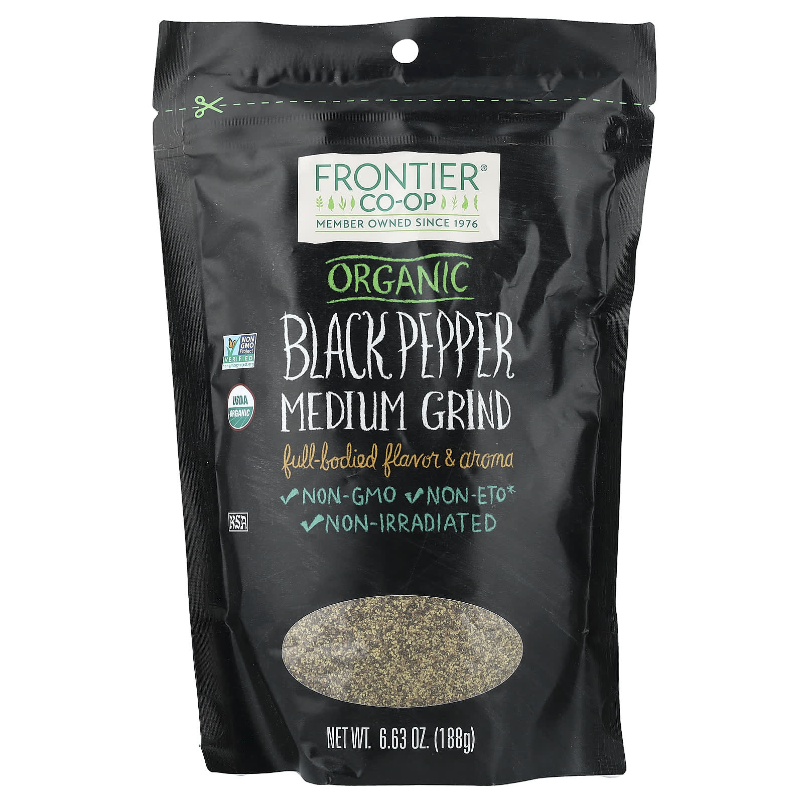 Чёрный перец Frontier Co-op Medium Grind, 188 г