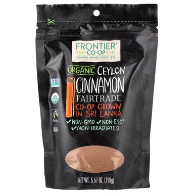 Корица Frontier Co-op, вкус Organic Fairtrade Ceylon Cinnamon, 158 г