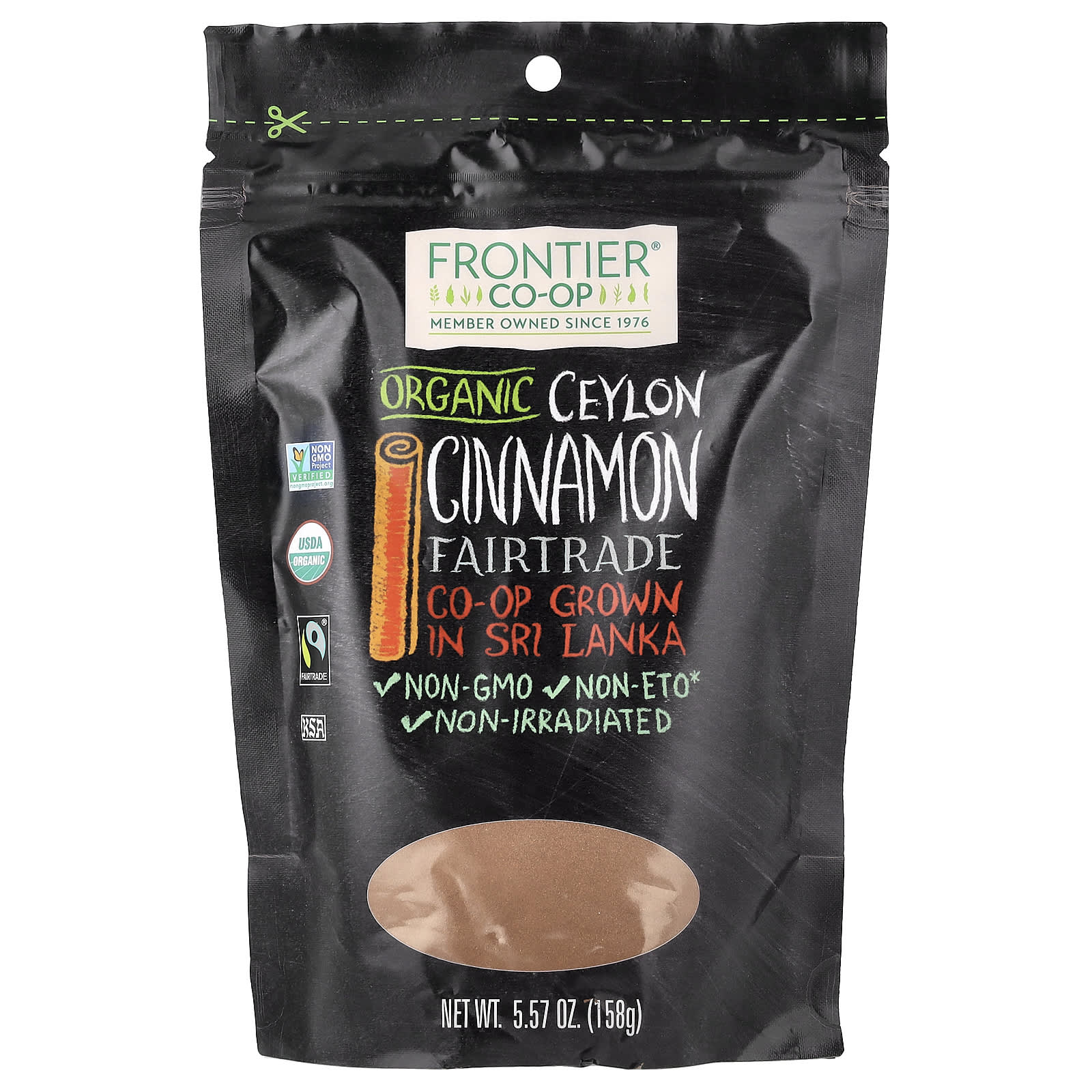 Корица Frontier Co-op, вкус Organic Fairtrade Ceylon Cinnamon, 158 г