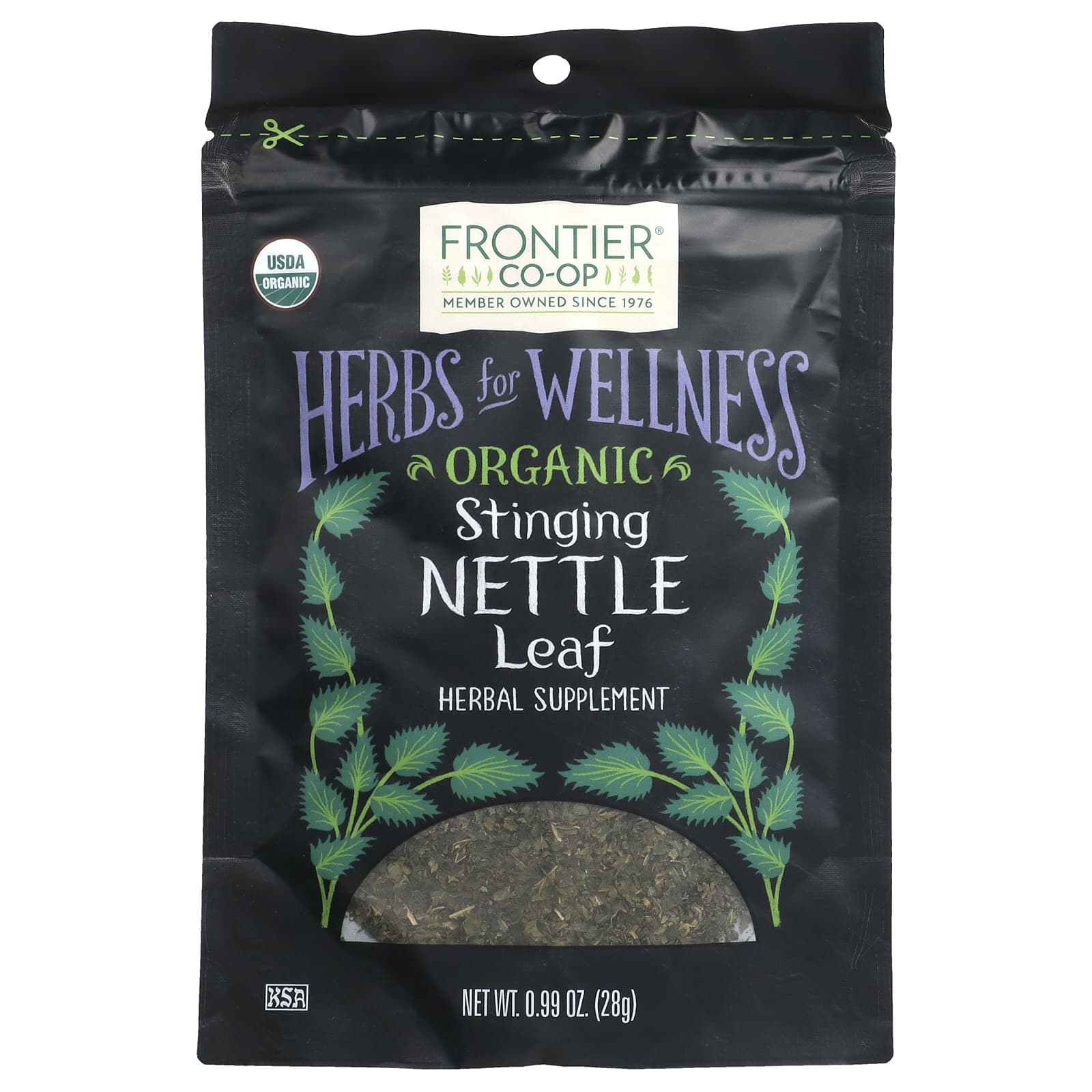 Лист крапивы Frontier Co-op Organic Stinging Nettle Leaf, 28 г