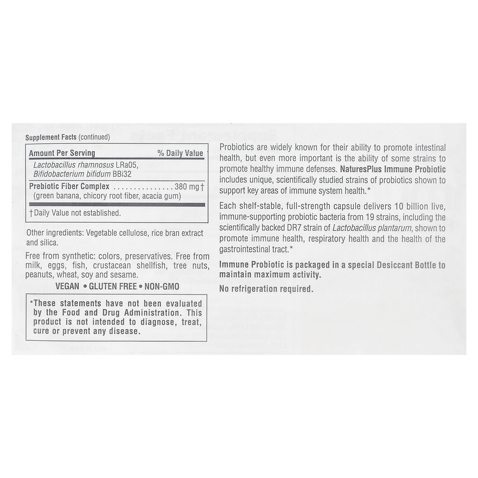 Пробиотик NaturesPlus Immune, 30 капсул — фото 3