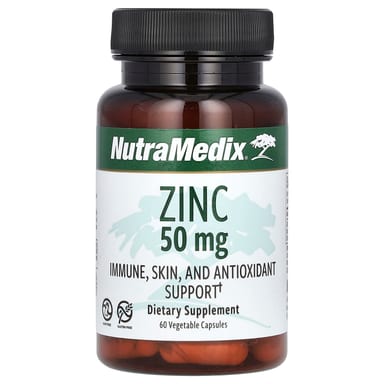 Цинк NutraMedix, 50 мг, 60 растительных капсул