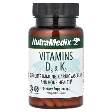 Витамины NutraMedix D3 & K2, 90 растительных капсул