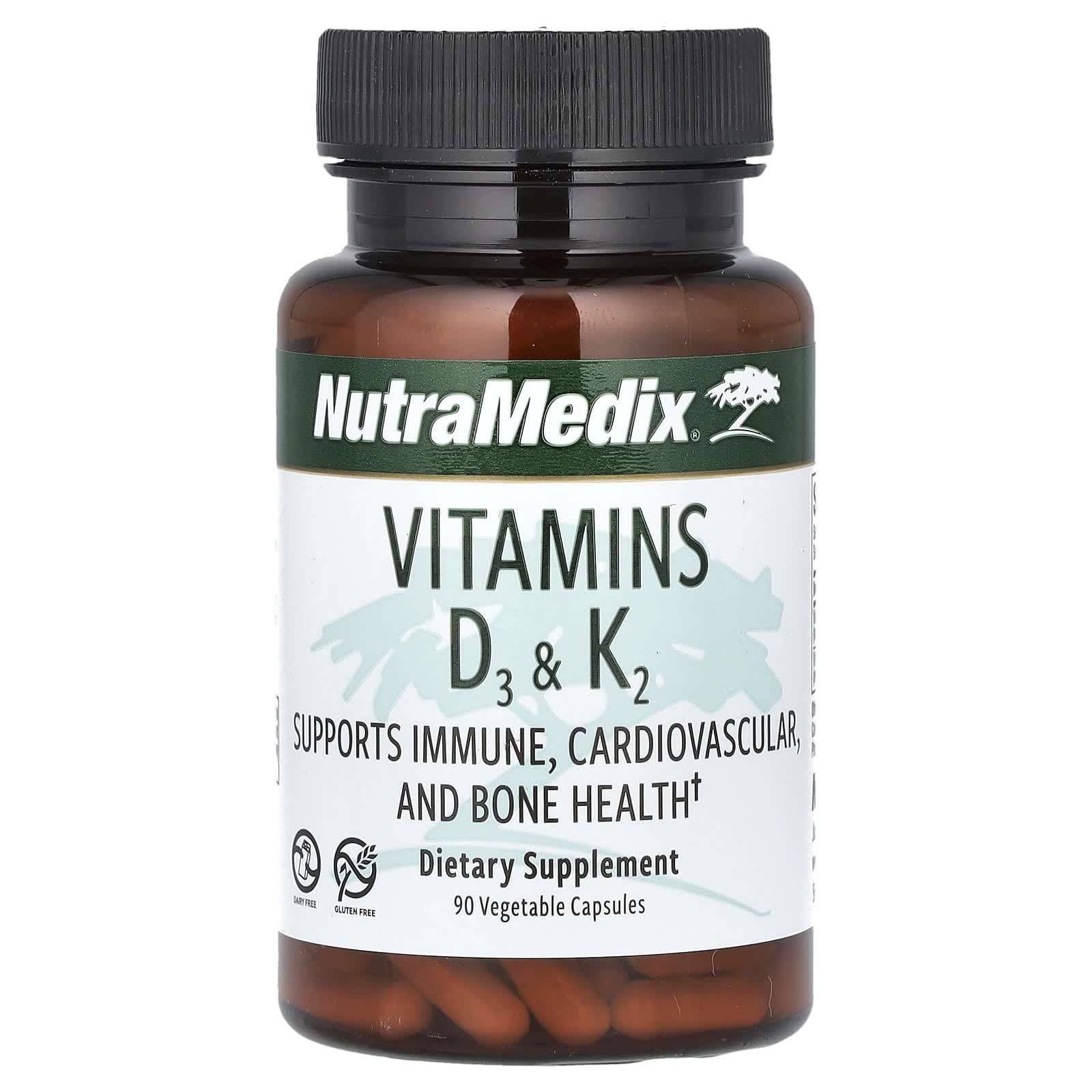 Витамины NutraMedix D3 & K2, 90 растительных капсул