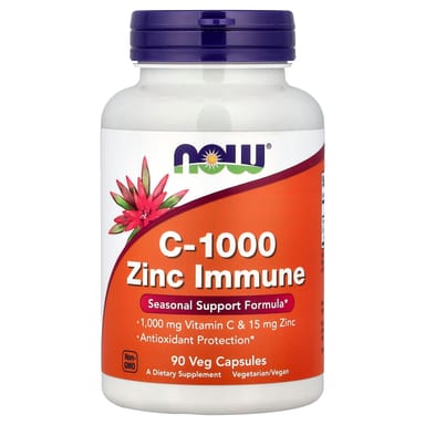Цинк NOW Foods C-1000 Immune, 90 растительных капсул